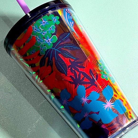 SALE‼️NEW✨Starbucks 2022 Summer🌴Tropical Floral Forest Dreamscape Grande Tumblr - Picture 3 of 9